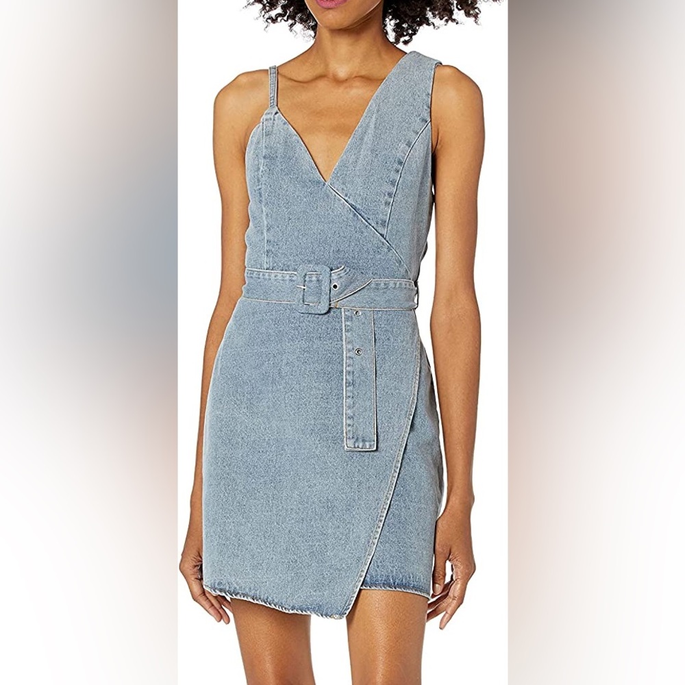 4SI3NNA JEAN MINI DRESS